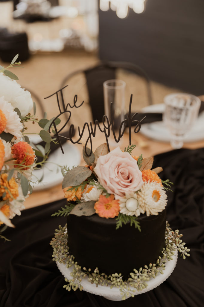 sunset backyard wedding