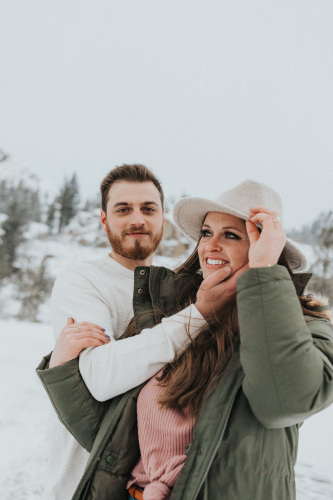 moody morning engagement