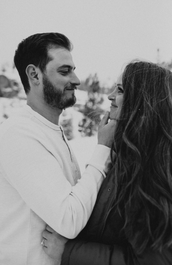 moody morning engagement
