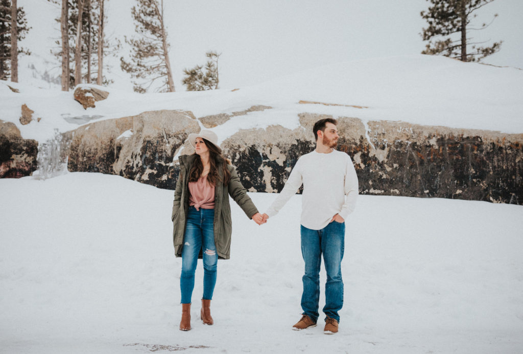 moody morning engagement