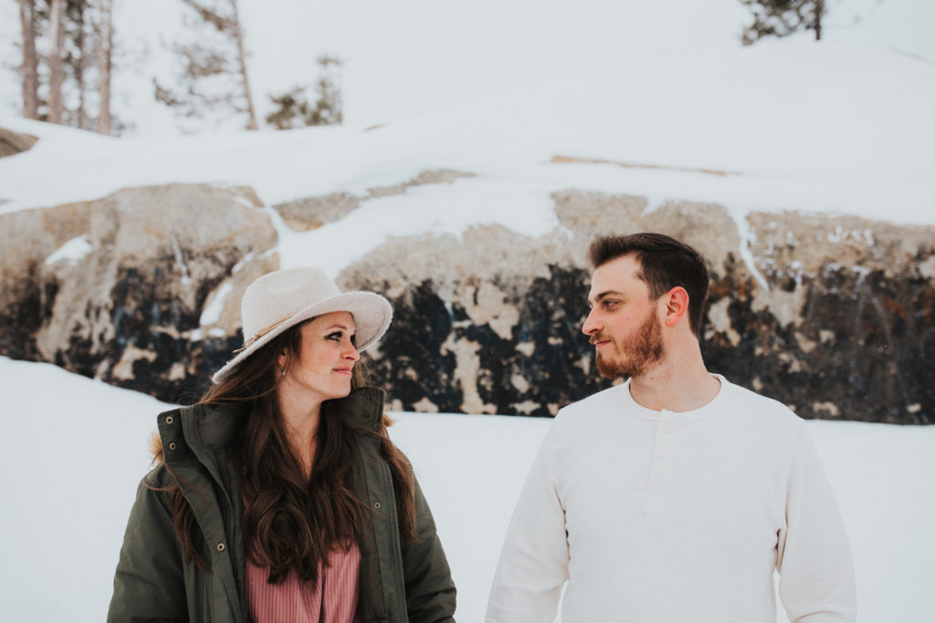 moody morning engagement