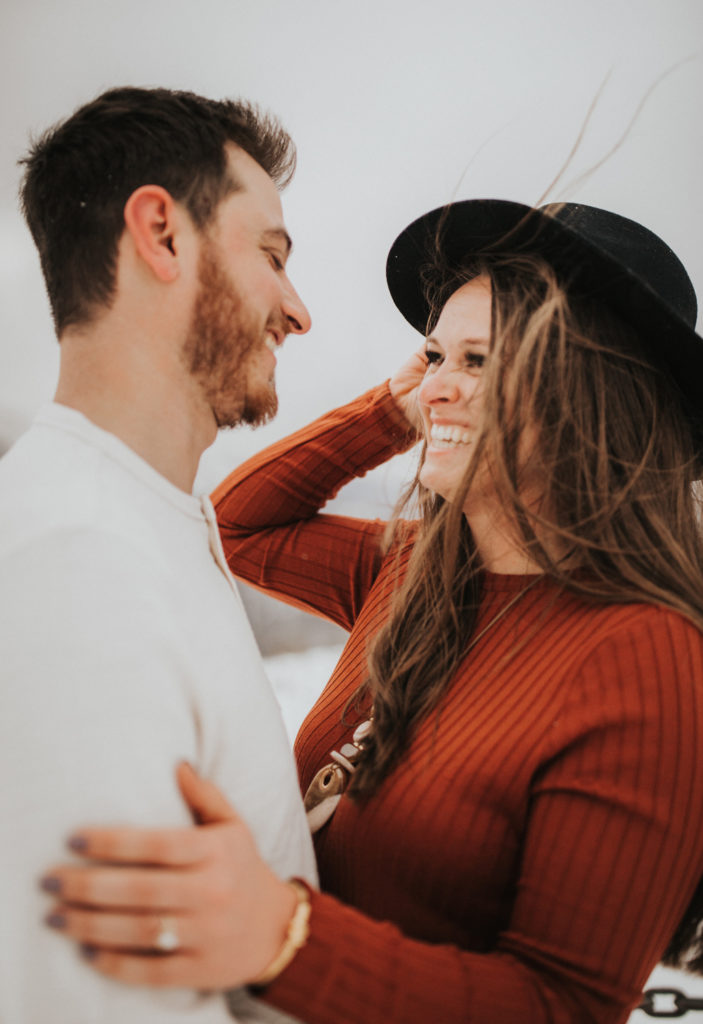 moody morning engagement