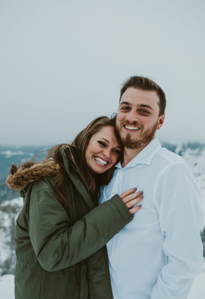 moody morning engagement