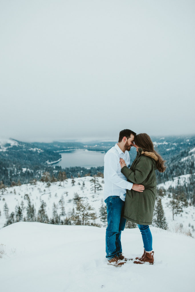 moody morning engagement