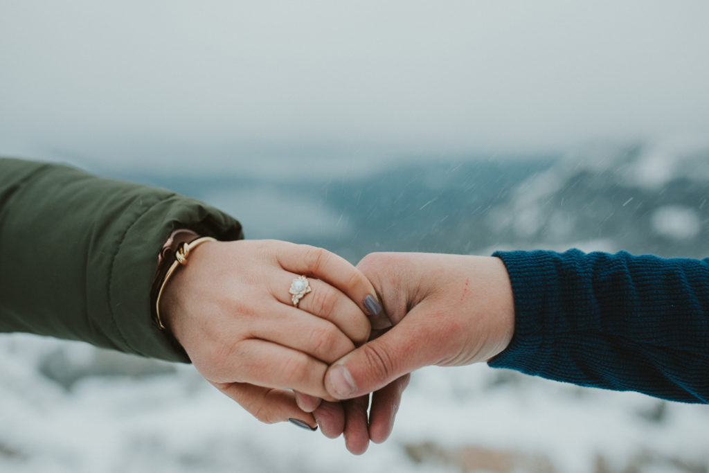 moody morning engagement