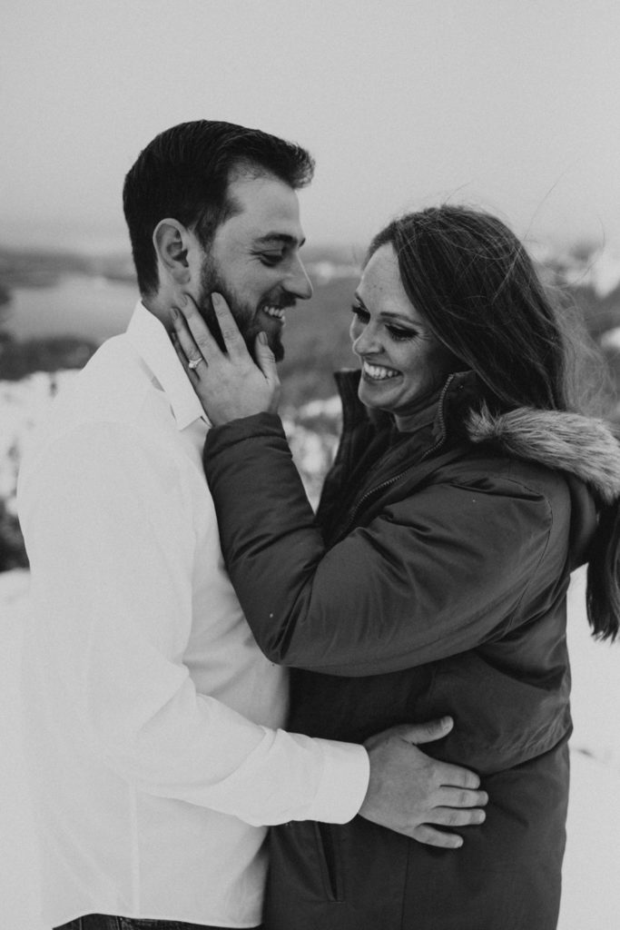 moody morning engagement