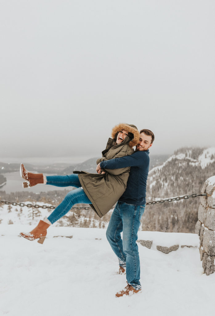 moody morning engagement