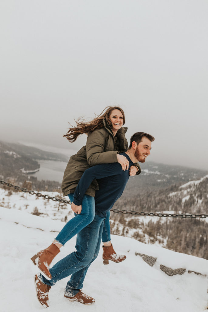 moody morning engagement