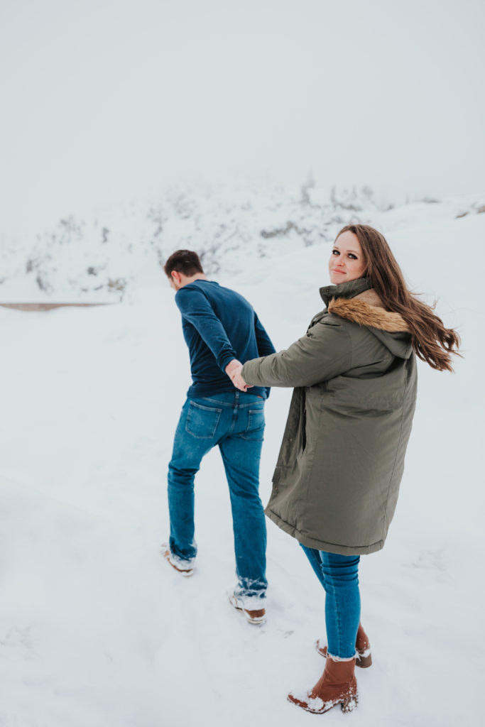 moody morning engagement