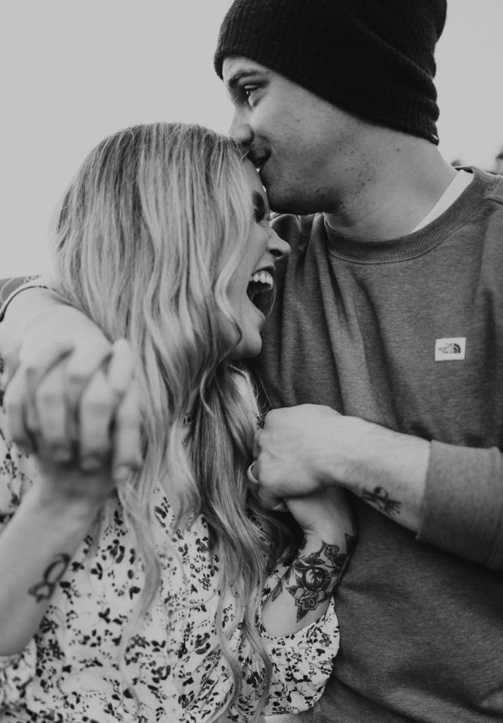 wildflower engagement photoshoot
