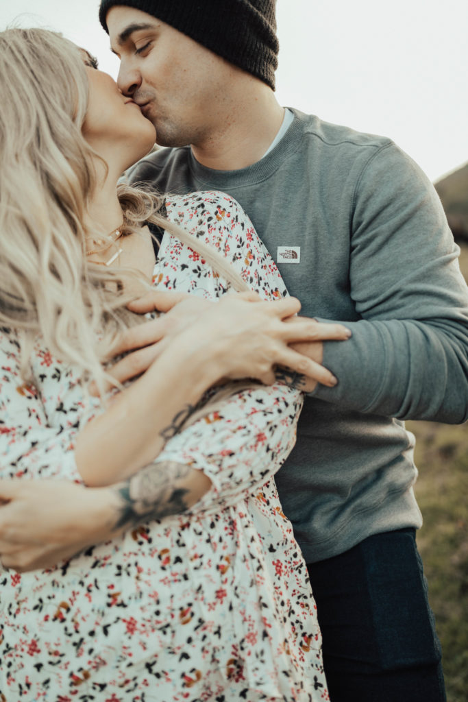 wildflower engagement photoshoot