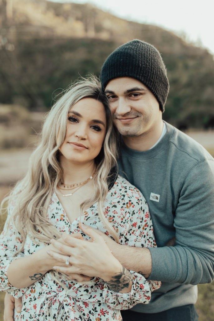 wildflower engagement photoshoot