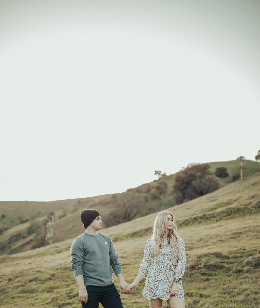 wildflower engagement photoshoot