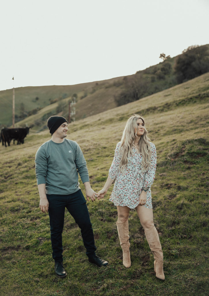 wildflower engagement photoshoot