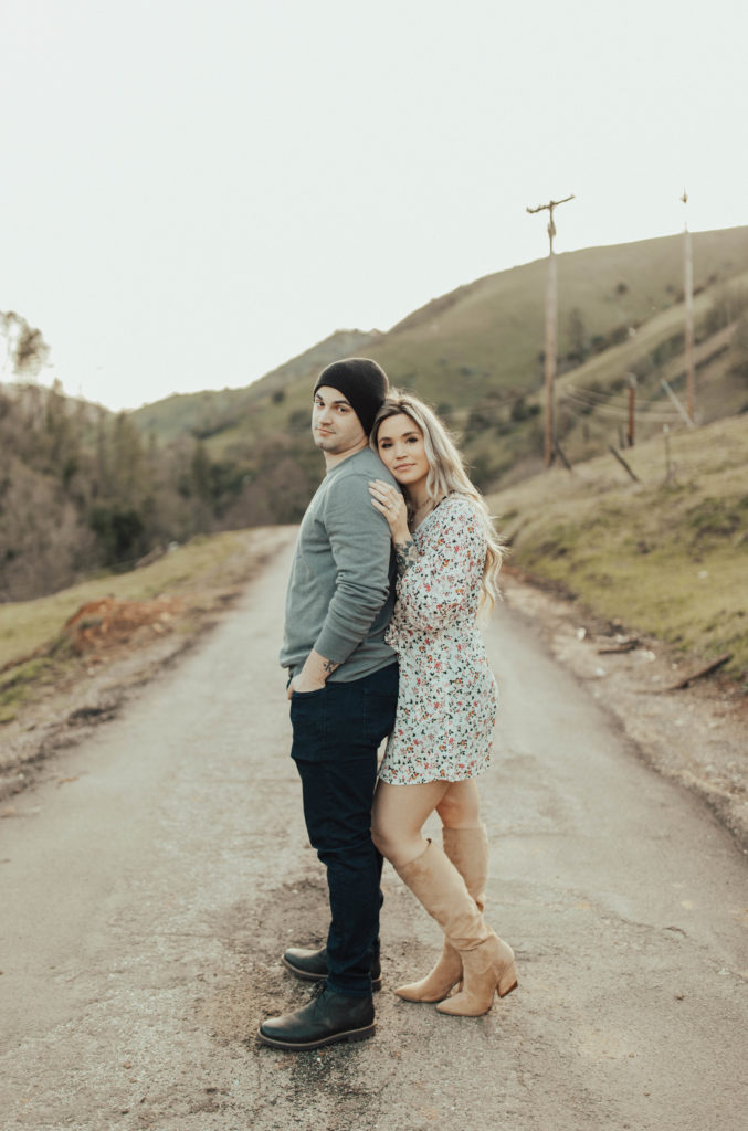 wildflower engagement photoshoot