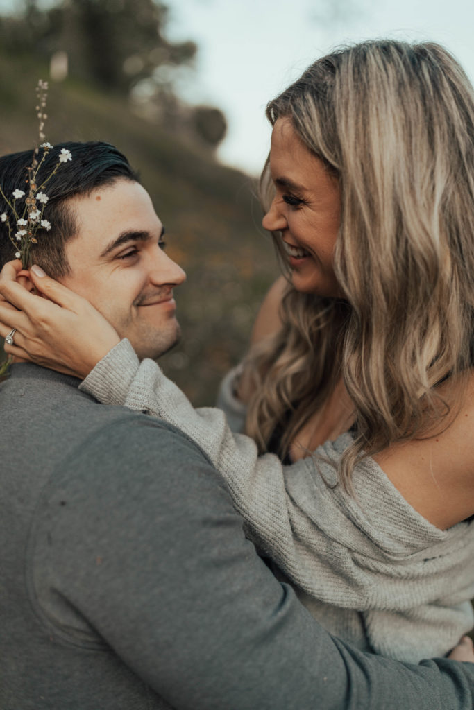 wildflower engagement photoshoot