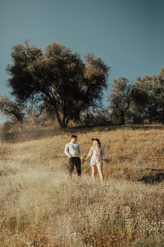 wildflower engagement photoshoot